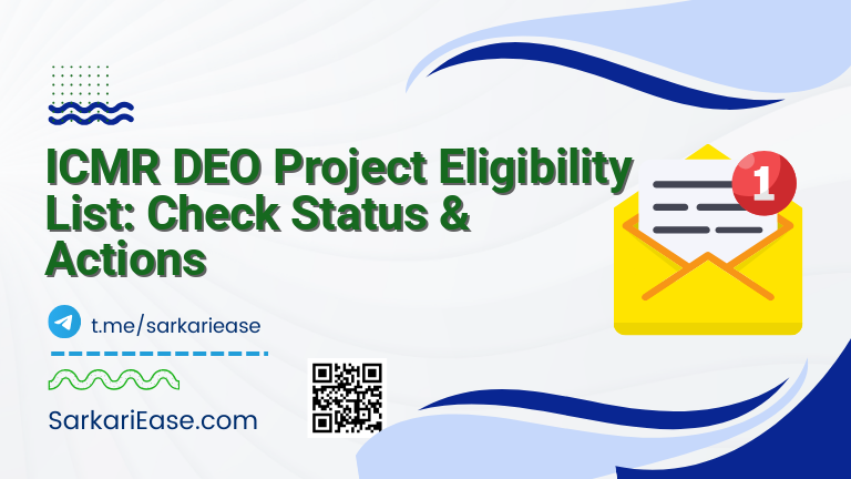 ICMR DEO Project Eligibility List: Check Status & Actions