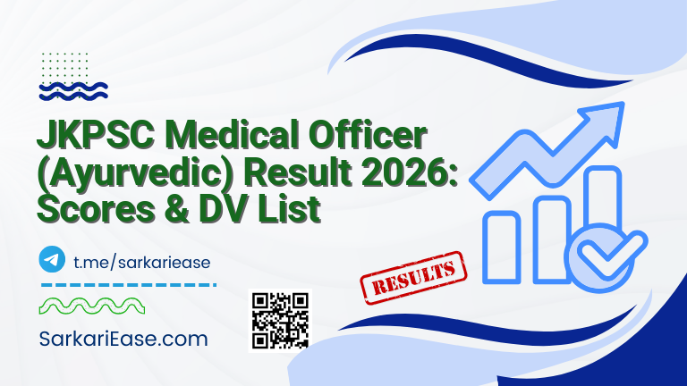 JKPSC Medical Officer (Ayurvedic) Result 2026: Scores & DV List