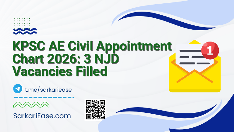 KPSC AE Civil Appointment Chart 2026: 3 NJD Vacancies Filled