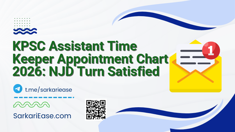 KPSC Assistant Time Keeper Appointment Chart 2026: NJD Turn Satisfied