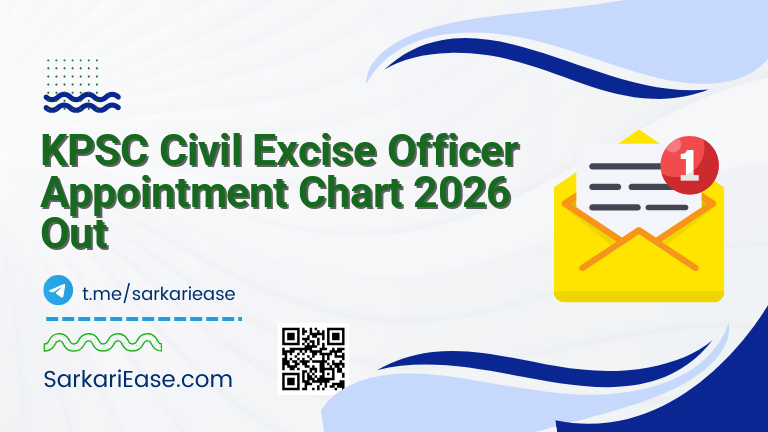 KPSC Civil Excise Officer Appointment Chart 2026 Out
