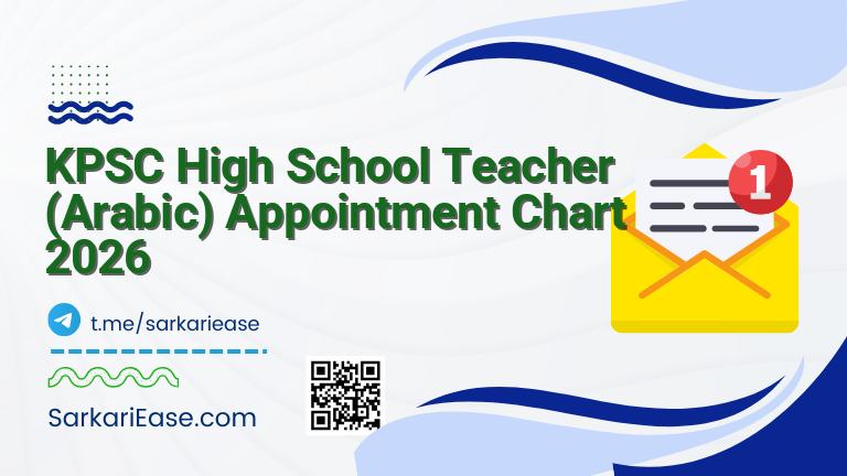 KPSC High School Teacher (Arabic) Appointment Chart 2026