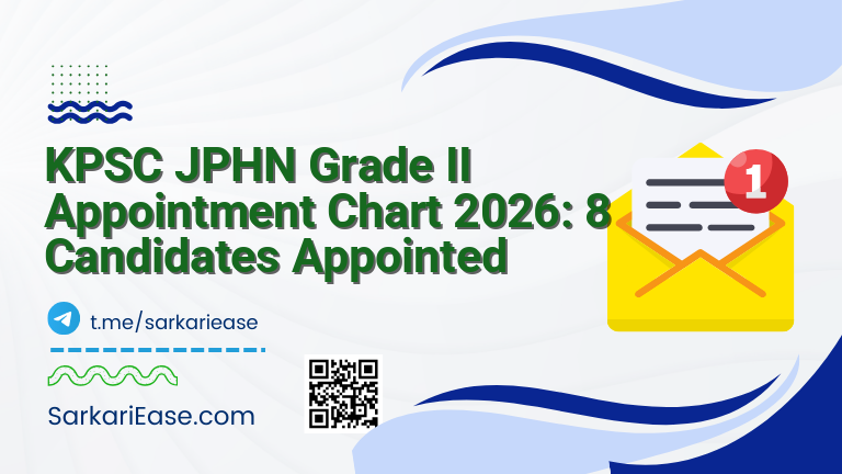 KPSC JPHN Grade II Appointment Chart 2026: 8 Candidates Appointed