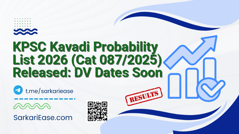 KPSC Kavadi Probability List 2026 (Cat 087/2025) Released: DV Dates Soon