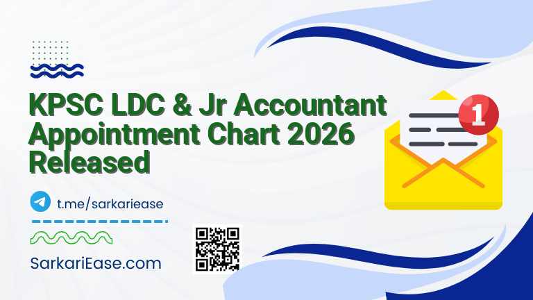 KPSC LDC & Jr Accountant Appointment Chart 2026 Released