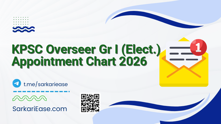 KPSC Overseer Gr I (Elect.) Appointment Chart 2026