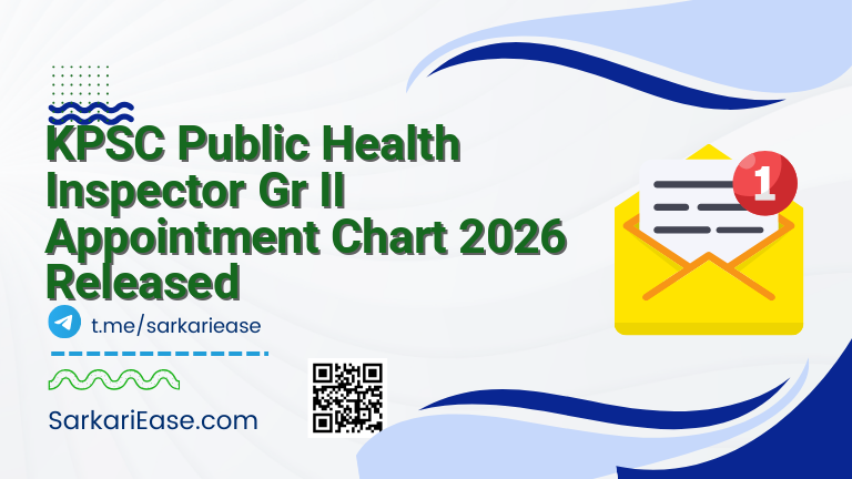 KPSC Public Health Inspector Gr II Appointment Chart 2026 Released