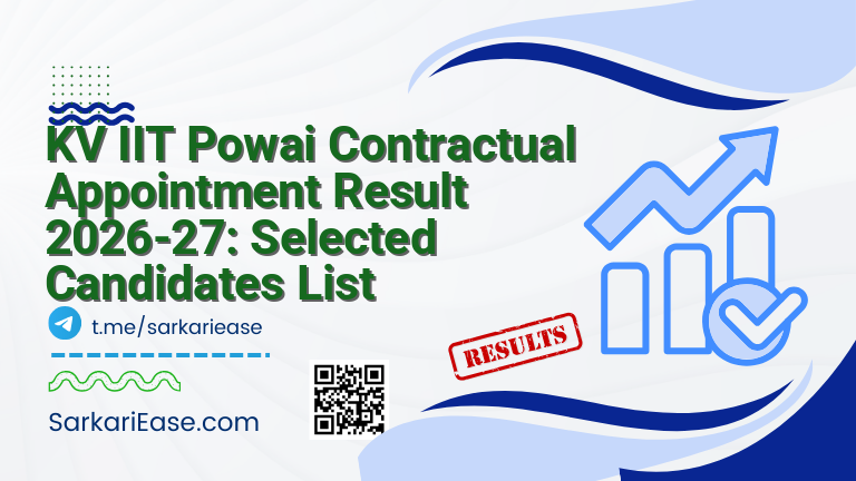 KV IIT Powai Contractual Appointment Result 2026-27: Selected Candidates List
