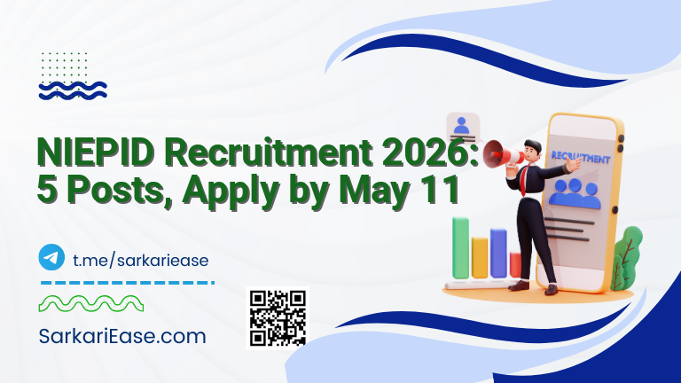 NIEPID Recruitment 2026: 5 Posts, Apply by May 11