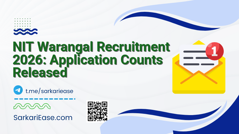 NIT Warangal Recruitment 2026: Application Counts Released