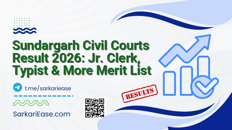 Sundargarh Civil Courts Result 2026: Jr. Clerk, Typist & More Merit List