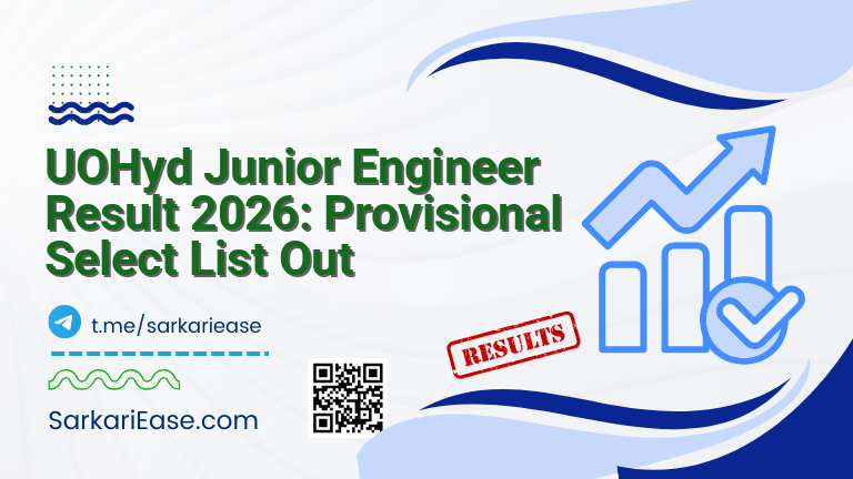 UOHyd Junior Engineer Result 2026: Provisional Select List Out