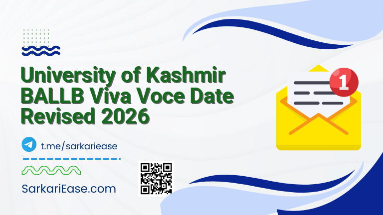 University of Kashmir BALLB Viva Voce Date Revised 2026