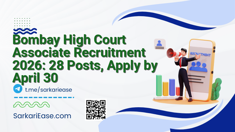Bombay High Court Associate Recruitment 2026: 28 Posts, Apply by April 30