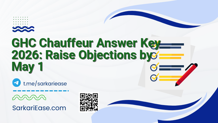 GHC Chauffeur Answer Key 2026: Raise Objections by May 1