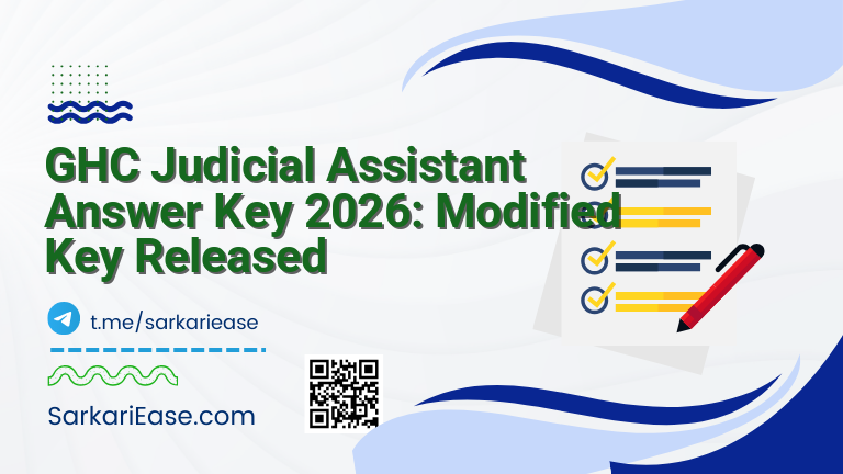 GHC Judicial Assistant Answer Key 2026: Modified Key Released