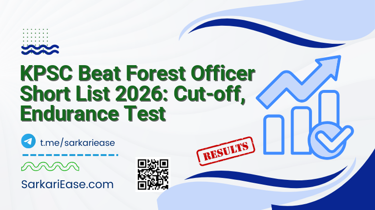 KPSC Beat Forest Officer Short List 2026: Cut-off, Endurance Test