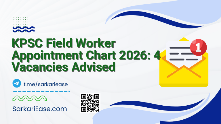 KPSC Field Worker Appointment Chart 2026: 4 Vacancies Advised