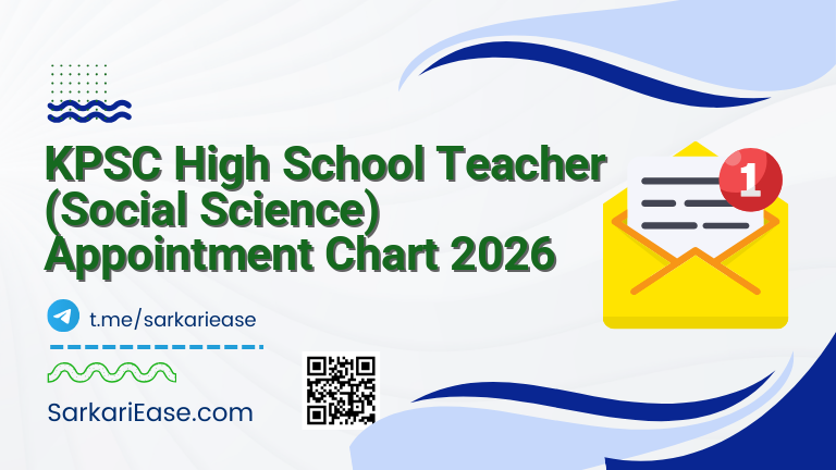 KPSC High School Teacher (Social Science) Appointment Chart 2026