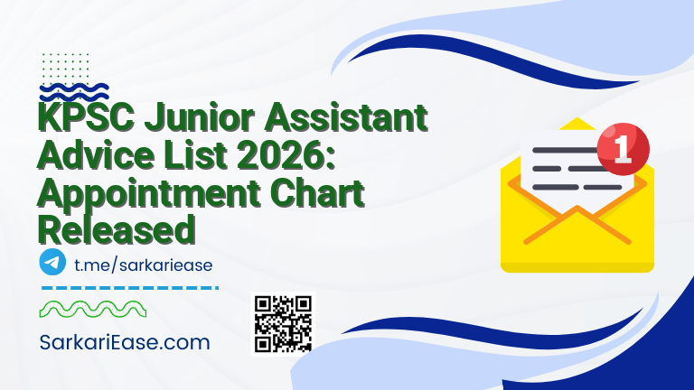 KPSC Junior Assistant Advice List 2026: Appointment Chart Released
