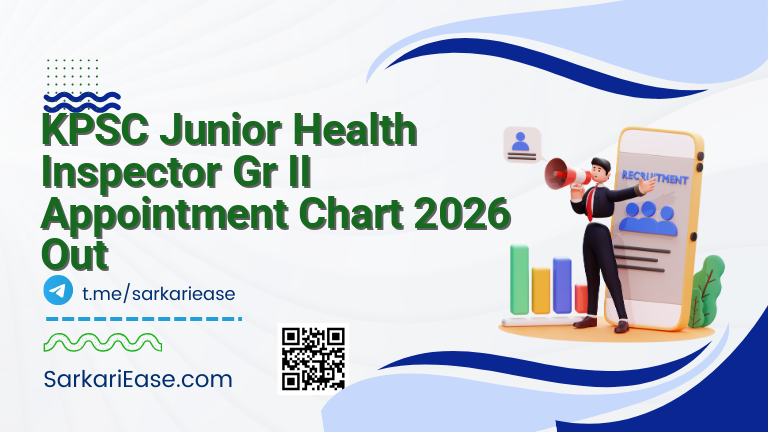 KPSC Junior Health Inspector Gr II Appointment Chart 2026 Out