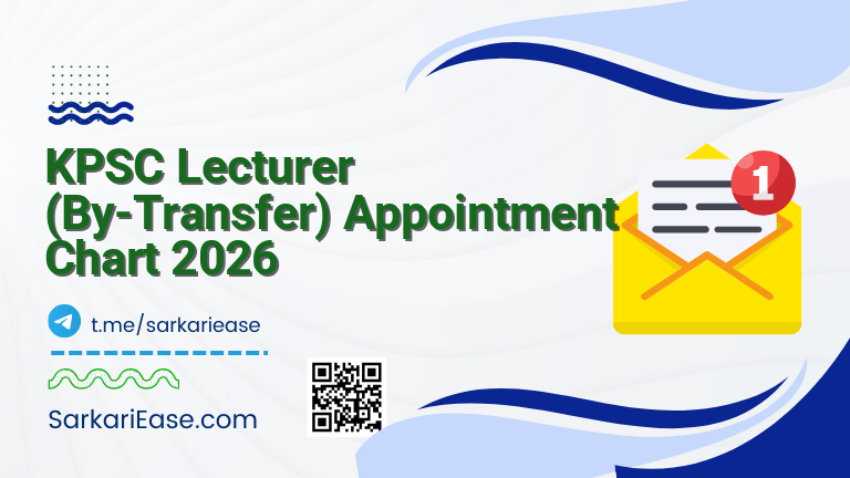 KPSC Lecturer (By-Transfer) Appointment Chart 2026