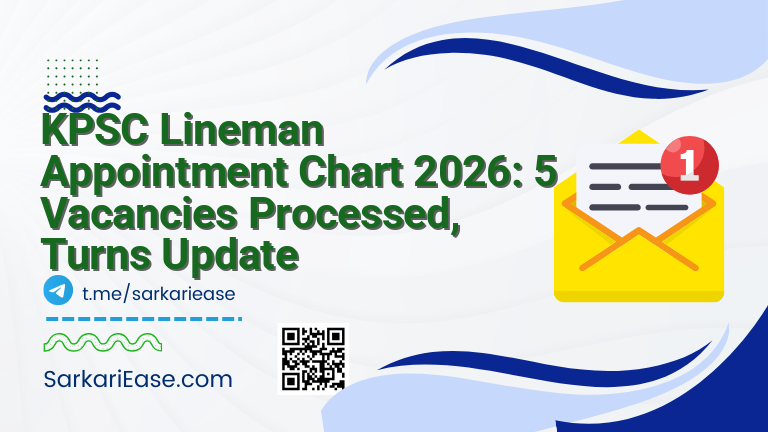 KPSC Lineman Appointment Chart 2026: 5 Vacancies Processed, Turns Update