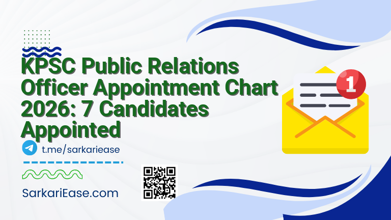 KPSC Public Relations Officer Appointment Chart 2026: 7 Candidates Appointed