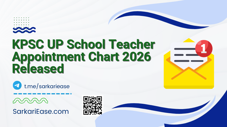 KPSC UP School Teacher Appointment Chart 2026 Released