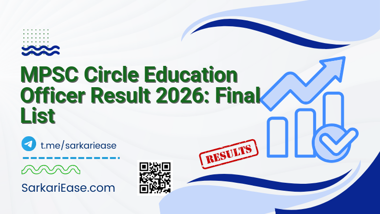 MPSC Circle Education Officer Result 2026: Final List