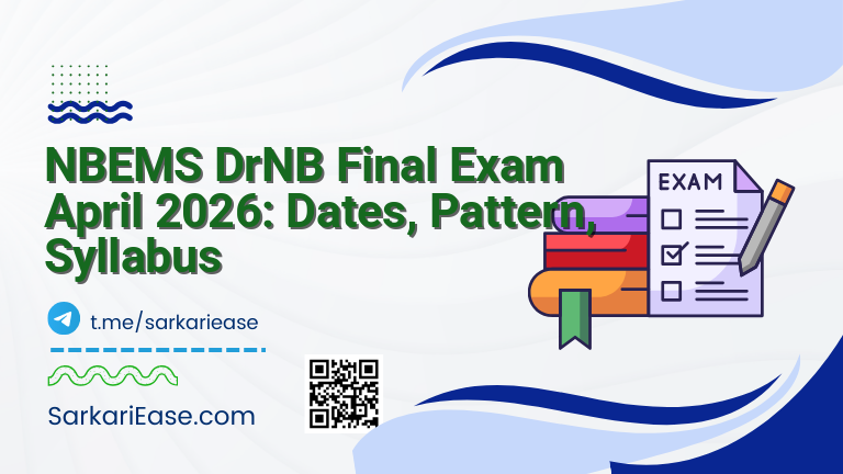 NBEMS DrNB Final Exam April 2026: Dates, Pattern, Syllabus