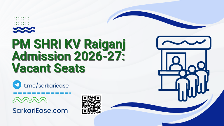 PM SHRI KV Raiganj Admission 2026-27: Vacant Seats