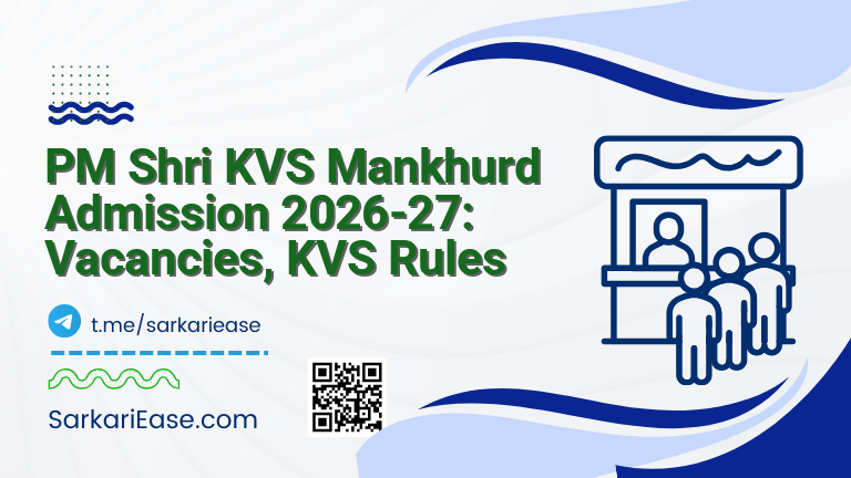 PM Shri KVS Mankhurd Admission 2026-27: Vacancies, KVS Rules