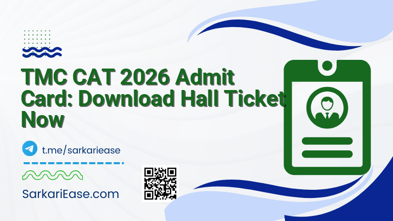 TMC CAT 2026 Admit Card: Download Hall Ticket Now