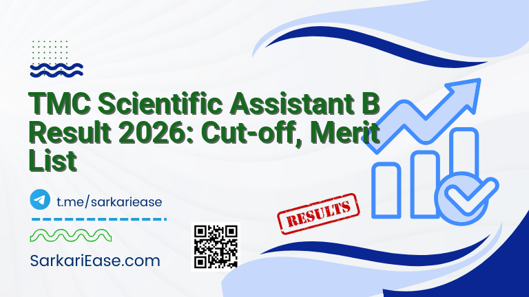 TMC Scientific Assistant B Result 2026: Cut-off, Merit List