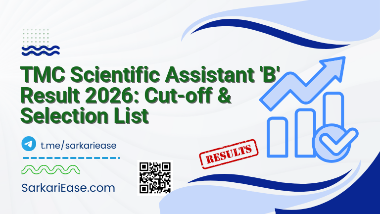 TMC Scientific Assistant 'B' Result 2026: Cut-off & Selection List
