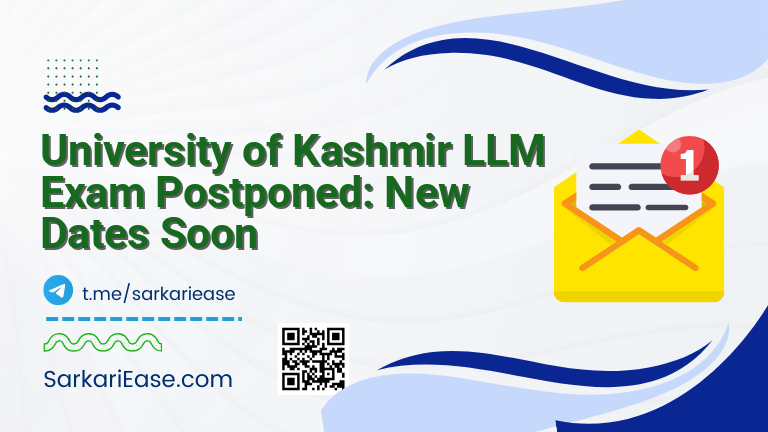 University of Kashmir LLM Exam Postponed: New Dates Soon