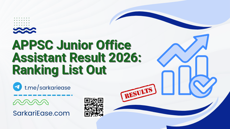 APPSC Junior Office Assistant Result 2026: Ranking List Out