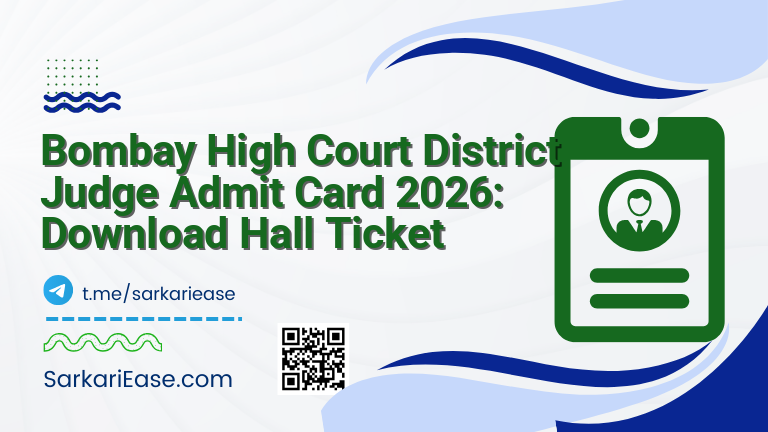 Bombay High Court District Judge Admit Card 2026: Download Hall Ticket