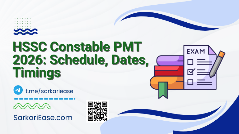 HSSC Constable PMT 2026: Schedule, Dates, Timings