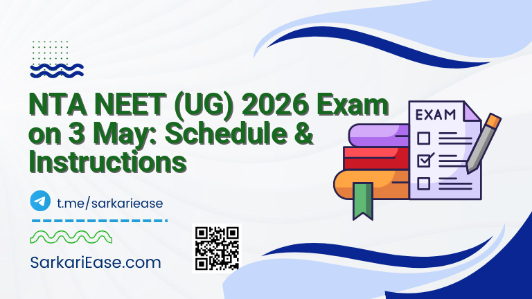 NTA NEET (UG) 2026 Exam on 3 May: Schedule & Instructions