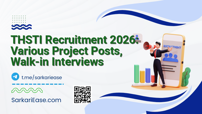 THSTI Recruitment 2026: Various Project Posts, Walk-in Interviews